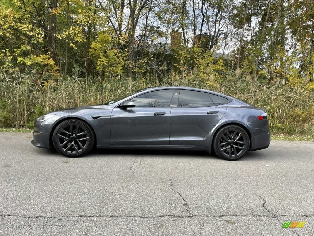 Midnight Silver Metallic 2021 Tesla Model S Plaid AWD Exterior Photo #143538094