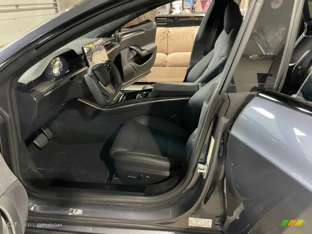Black Interior 2021 Tesla Model S Plaid AWD Photo #143538112