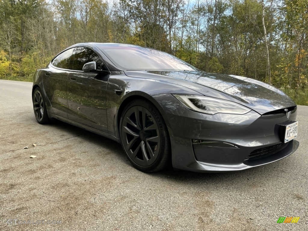 Midnight Silver Metallic 2021 Tesla Model S Plaid AWD Exterior Photo #143538238