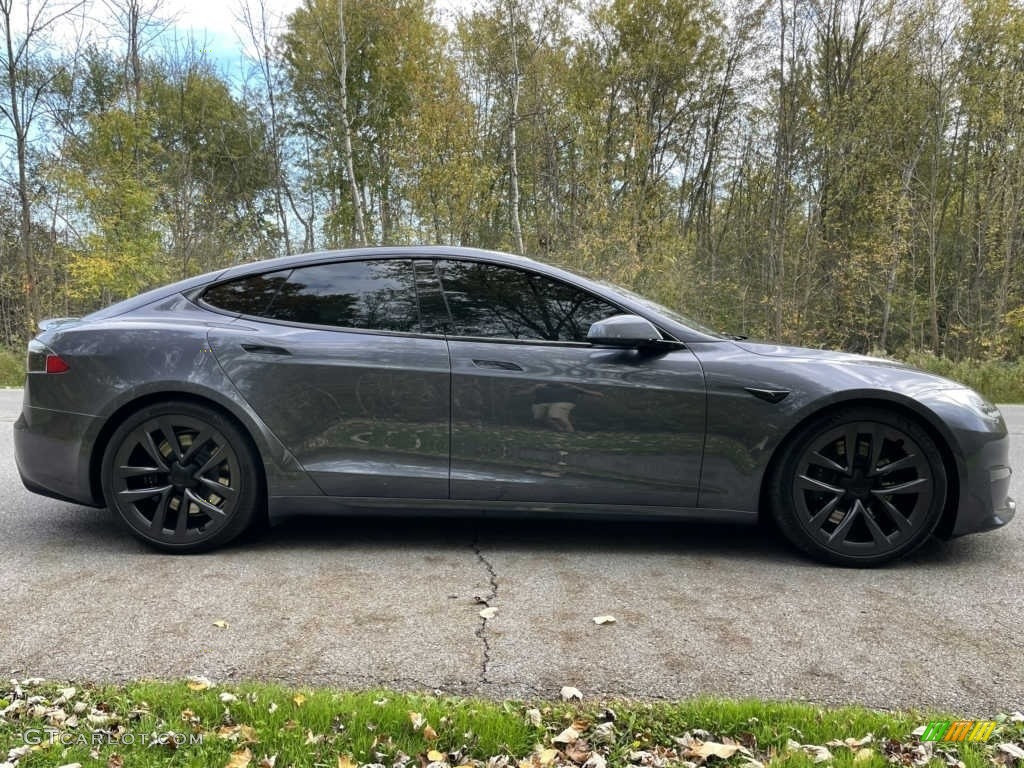 Midnight Silver Metallic 2021 Tesla Model S Plaid AWD Exterior Photo #143538256