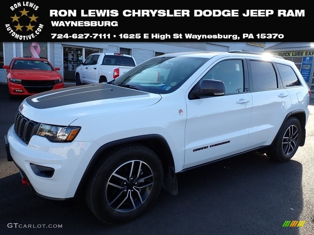 2020 Grand Cherokee Trailhawk 4x4 - Bright White / Black photo #1