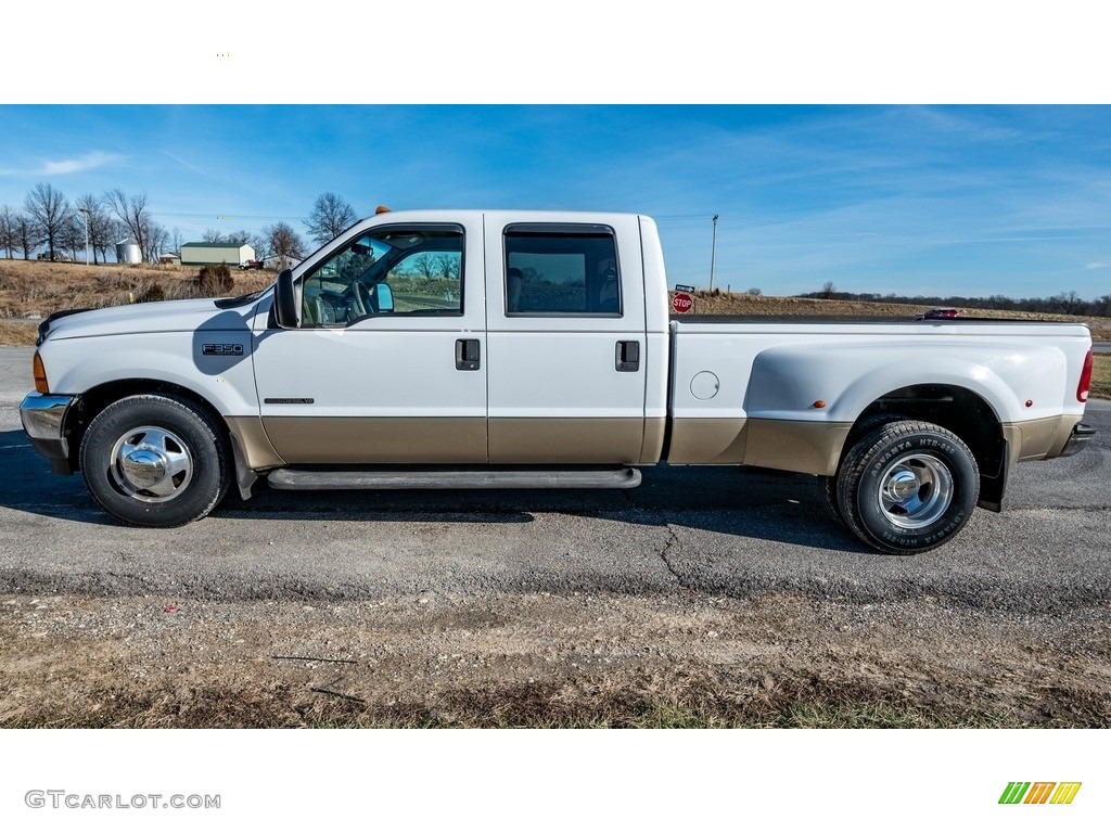 Oxford White 2001 Ford F350 Super Duty Lariat Crew Cab Dually Exterior Photo #143542237