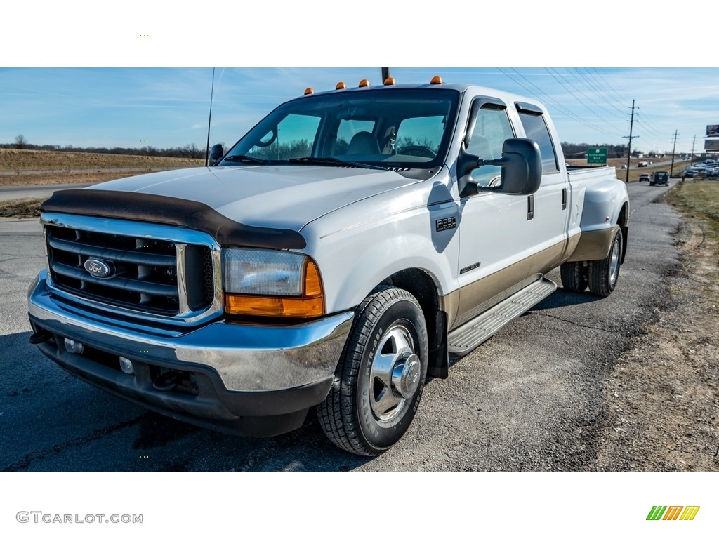 Oxford White 2001 Ford F350 Super Duty Lariat Crew Cab Dually Exterior Photo #143542261