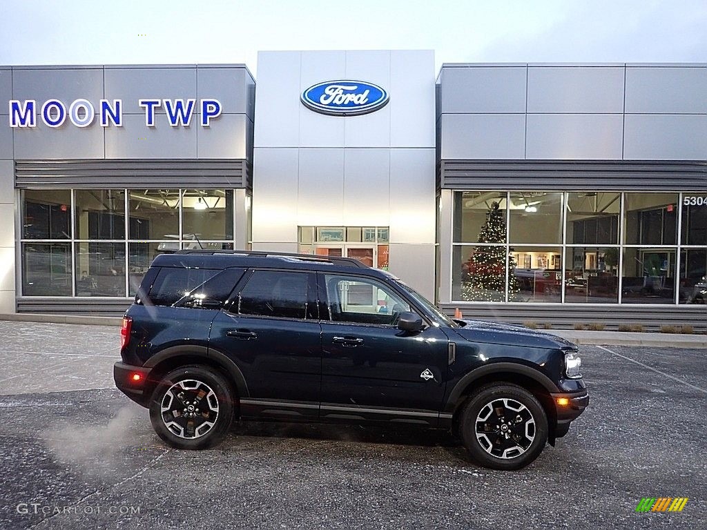 2021 Bronco Sport Outer Banks 4x4 - Alto Blue Metallic / Ebony/Roast photo #1