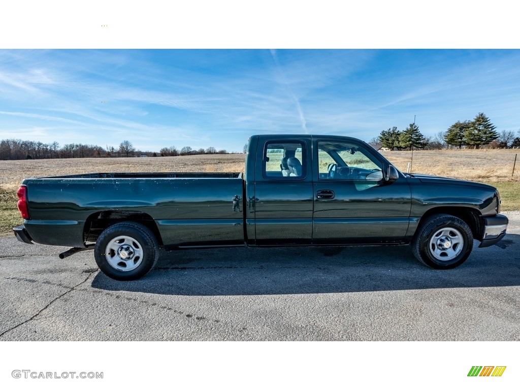 2004 Silverado 1500 Work Truck Extended Cab - Dark Green Metallic / Dark Charcoal photo #3