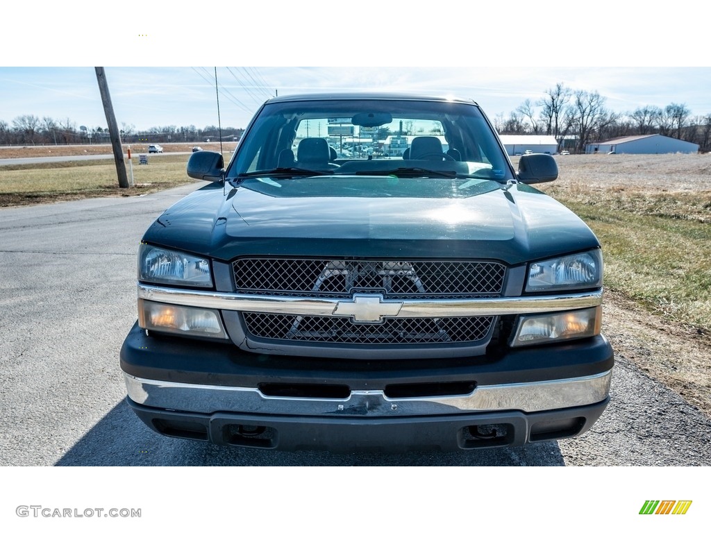 2004 Silverado 1500 Work Truck Extended Cab - Dark Green Metallic / Dark Charcoal photo #9