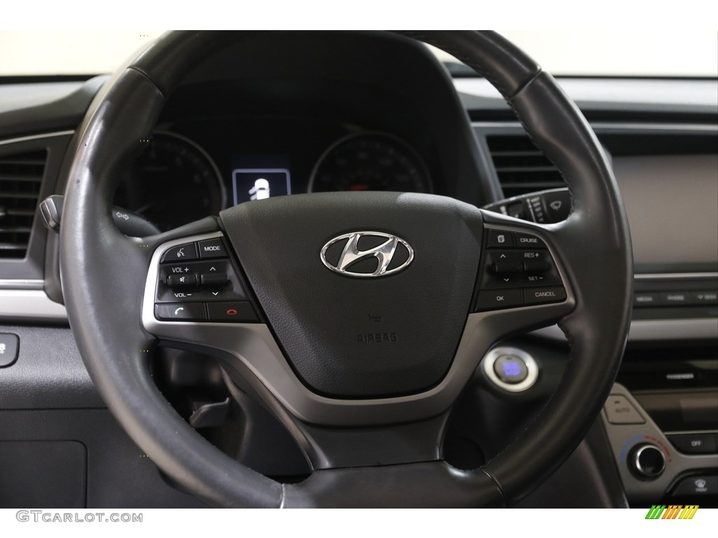 2018 Elantra SEL - Galactic Gray / Black photo #7