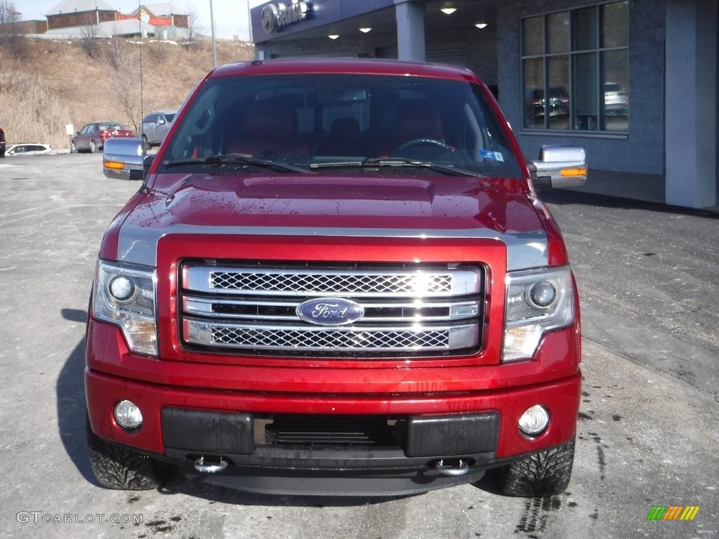 2013 F150 Limited SuperCrew 4x4 - Ruby Red Metallic / FX Sport Appearance Black/Red photo #8