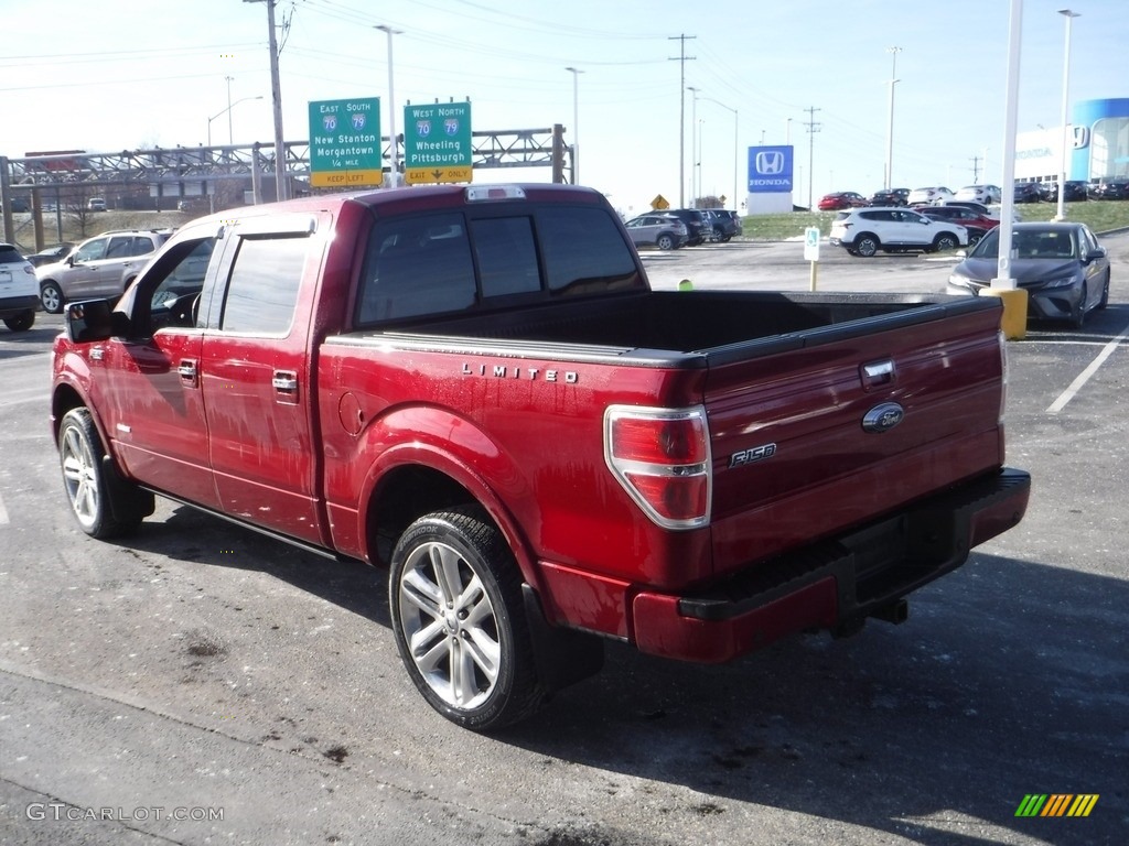 2013 F150 Limited SuperCrew 4x4 - Ruby Red Metallic / FX Sport Appearance Black/Red photo #11