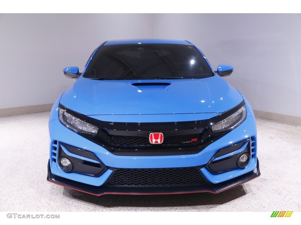 2020 Civic Type R - Boost Blue Pearl / Type R Red/Black photo #2