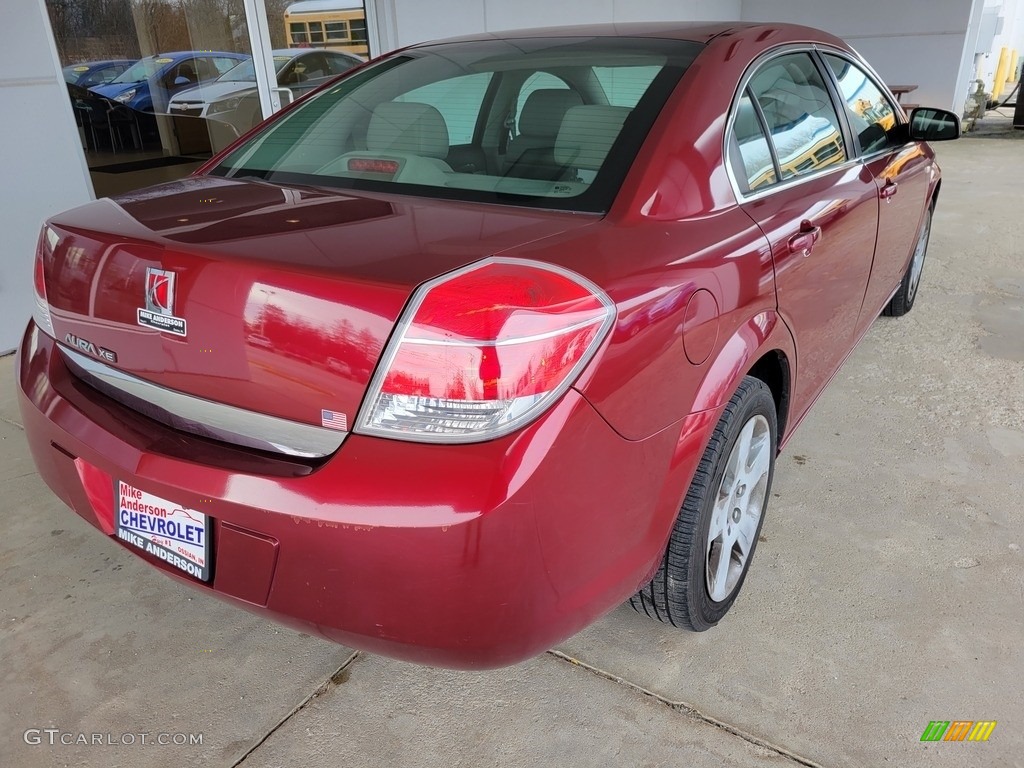 2009 Aura XE - Red Jewel Tintcoat / Gray photo #3