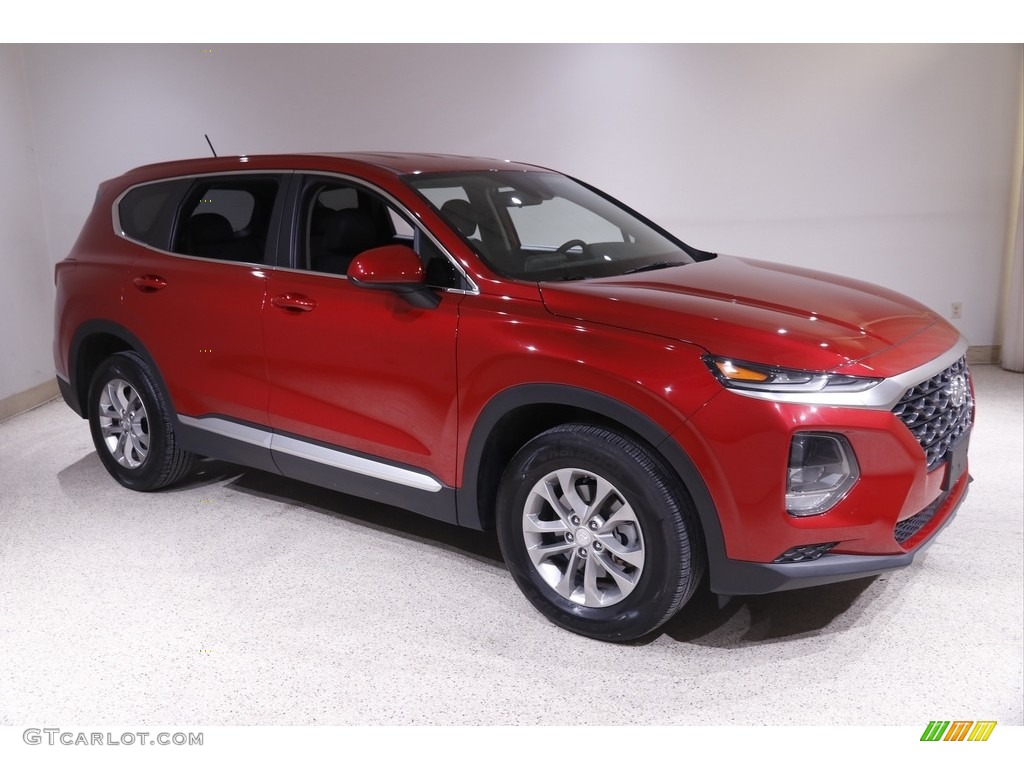 2019 Santa Fe SE AWD - Scarlet Red / Black photo #1