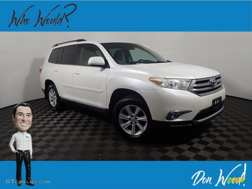 2013 Highlander V6 - Blizzard White Pearl / Ash photo #1