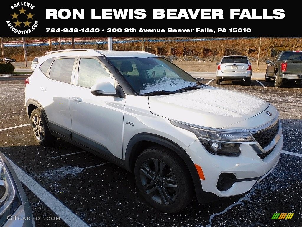 2021 Seltos S AWD - Clear White / Black photo #1