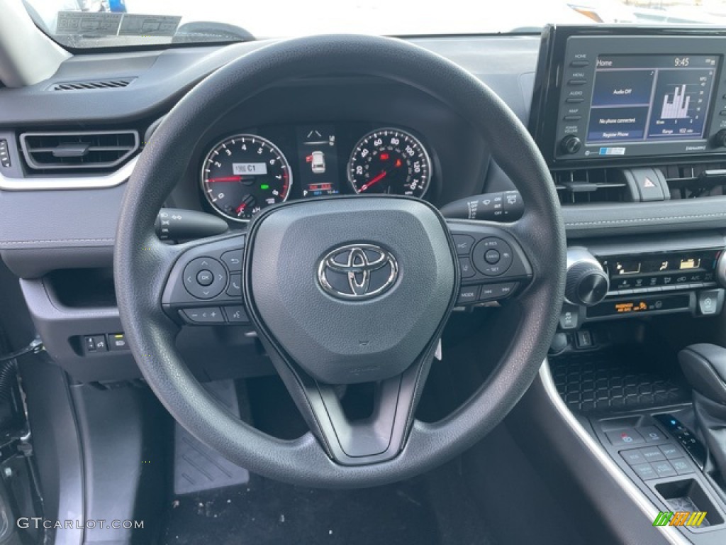 2022 Toyota RAV4 LE AWD Black Steering Wheel Photo #143556238