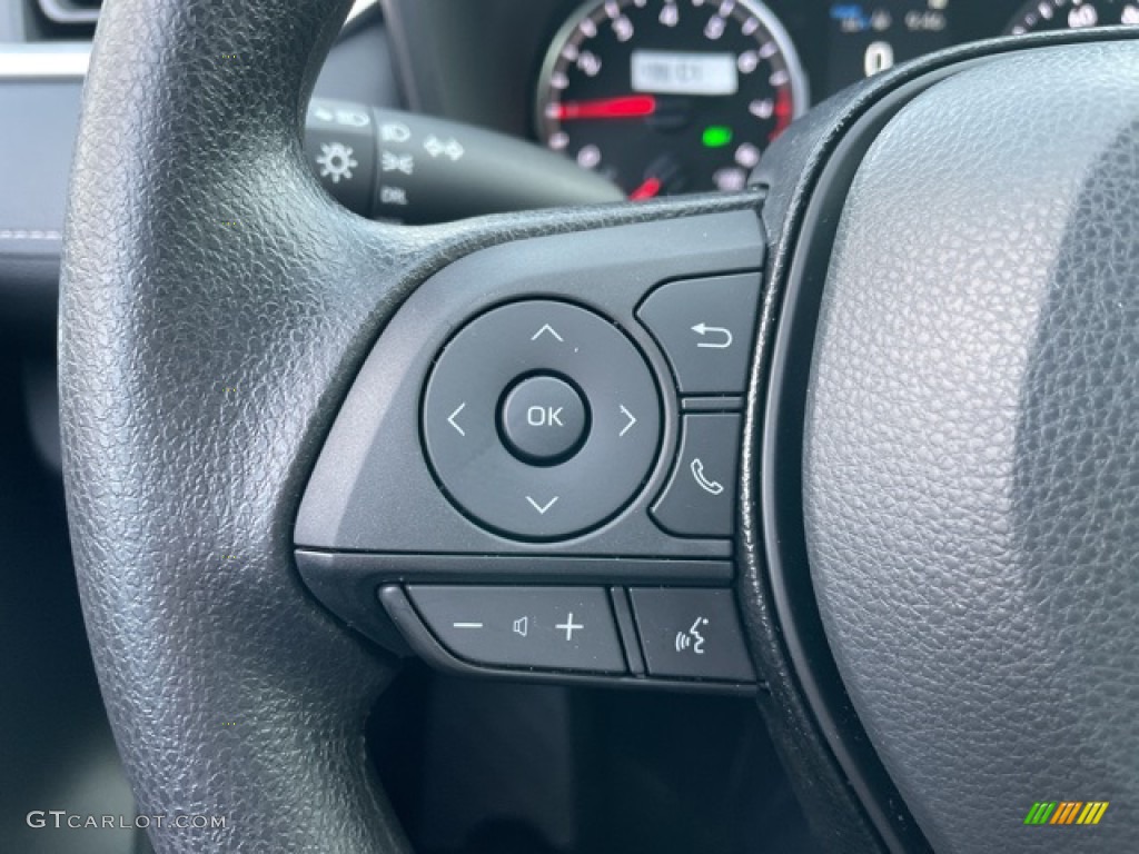 2022 Toyota RAV4 LE AWD Black Steering Wheel Photo #143556352