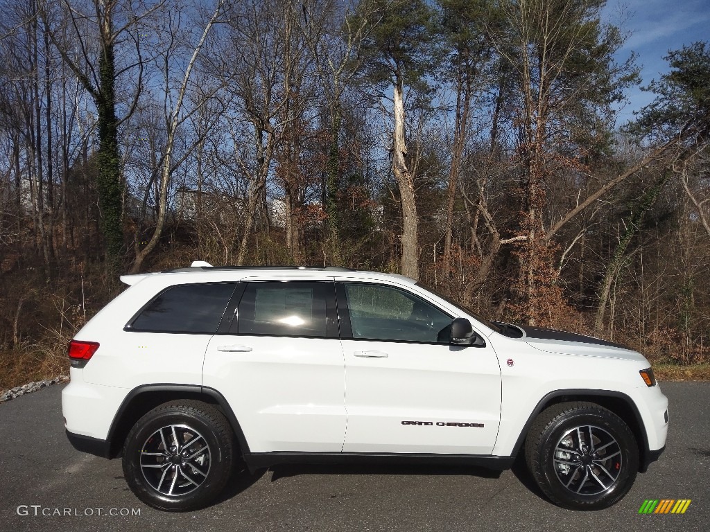 Bright White 2021 Jeep Grand Cherokee Trailhawk 4x4 Exterior Photo #143557468