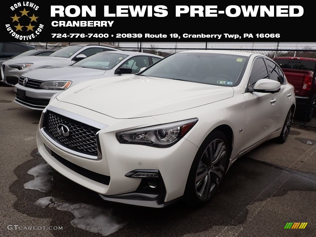 2019 Q50 3.0t AWD - Majestic White / Graphite photo #1