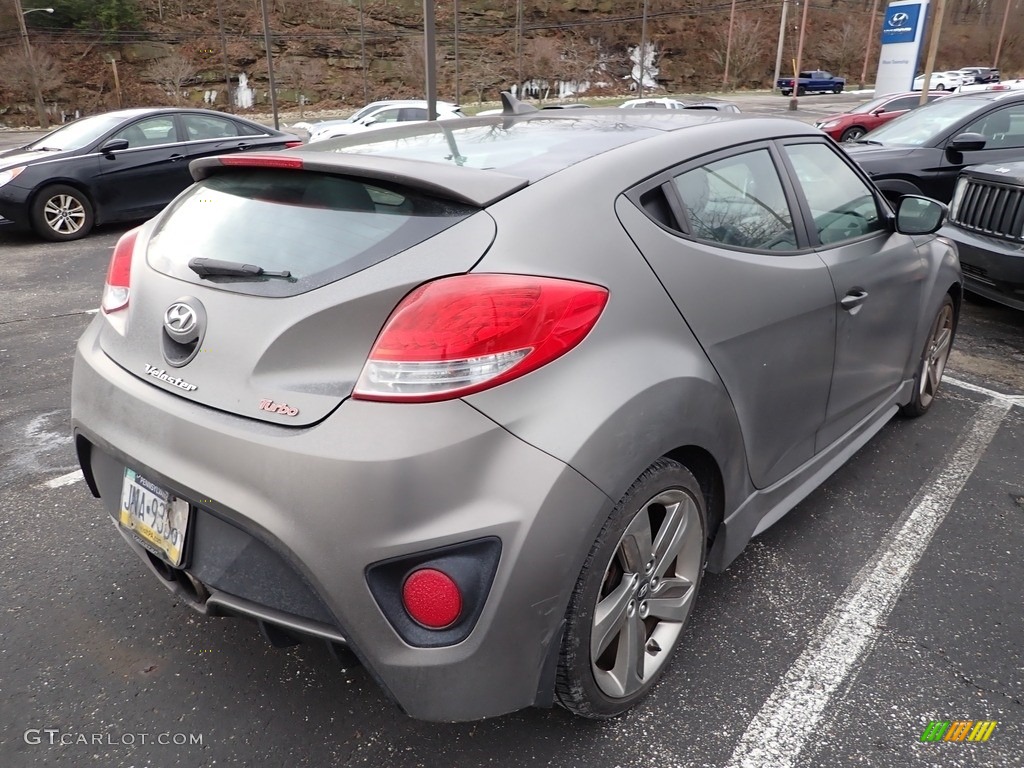 2013 Veloster Turbo - Matte Gray / Black photo #4