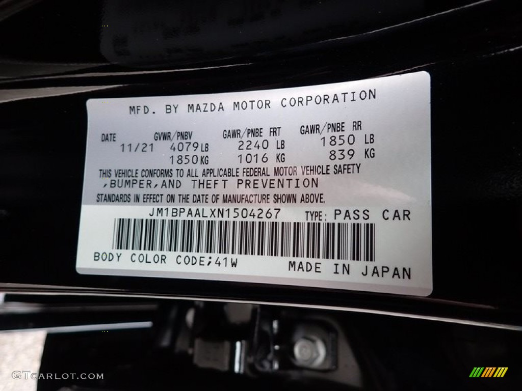 2022 Mazda Mazda3 2.5 S Sedan Color Code Photos