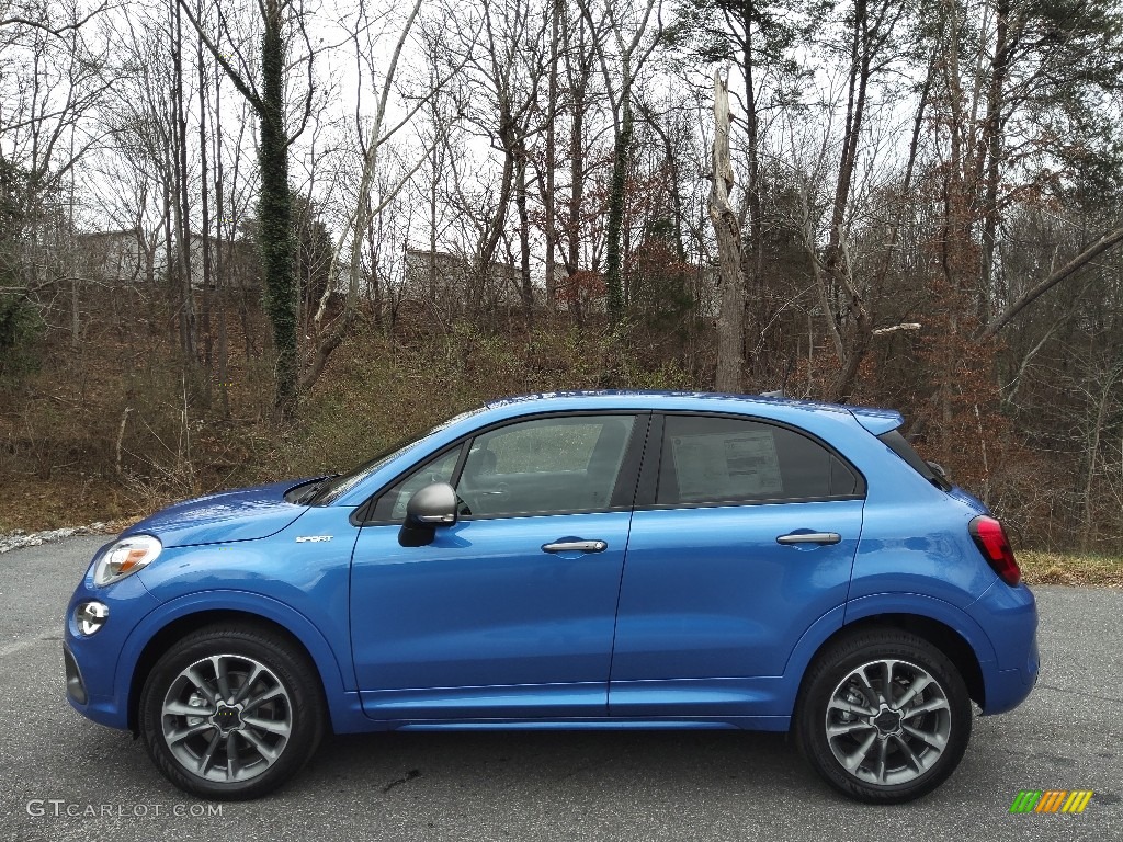Italia Blue 2021 Fiat 500X Sport AWD Exterior Photo #143562649