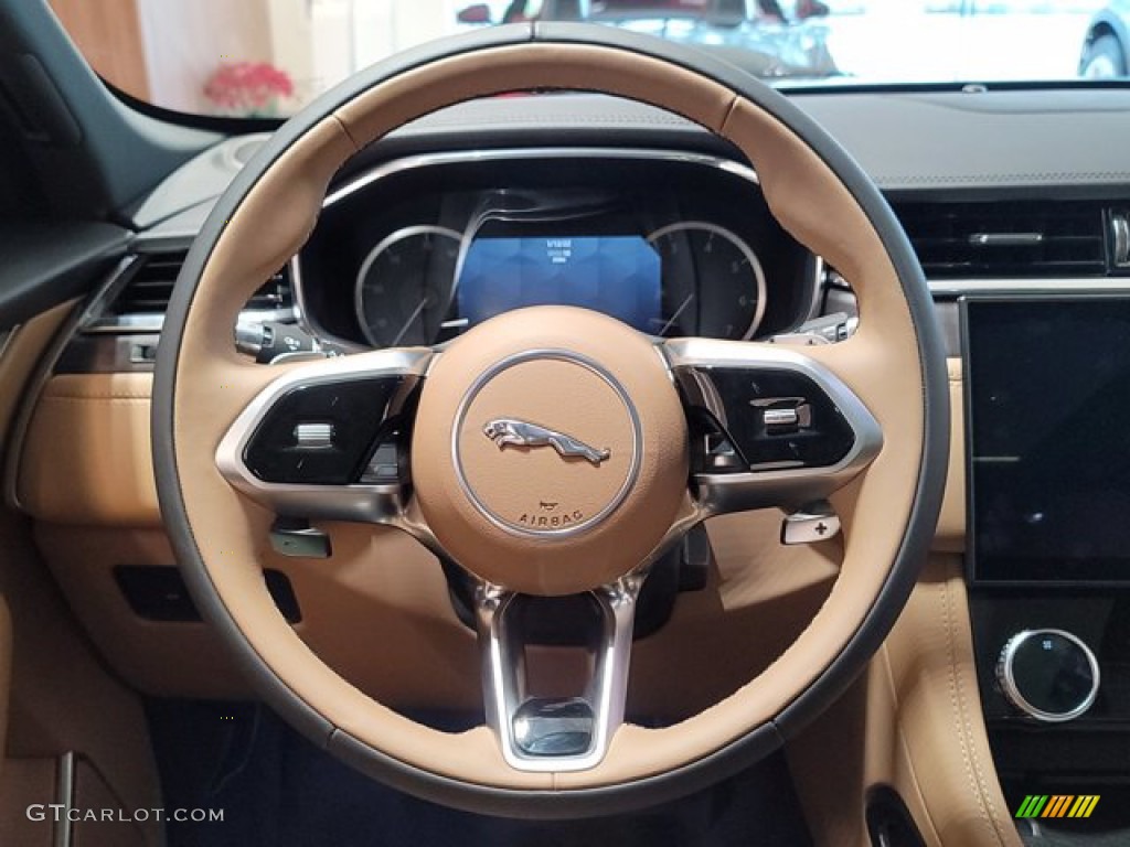 2022 Jaguar F-PACE P250 S Caraway/Ebony Steering Wheel Photo #143563231