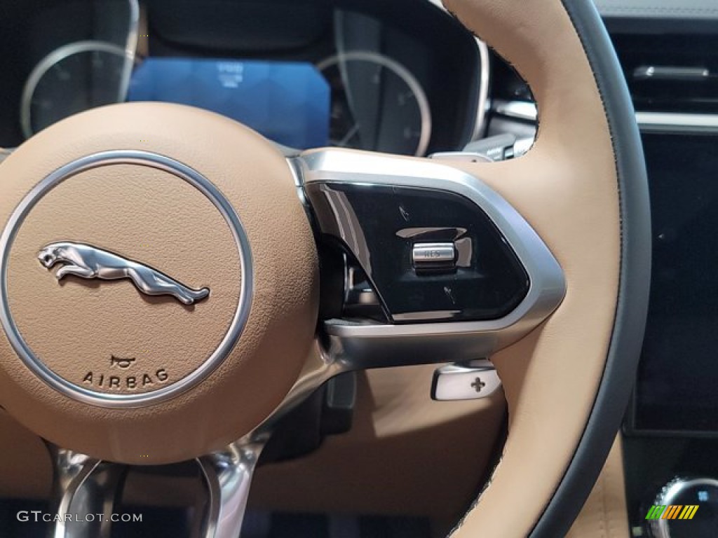 2022 Jaguar F-PACE P250 S Caraway/Ebony Steering Wheel Photo #143563264