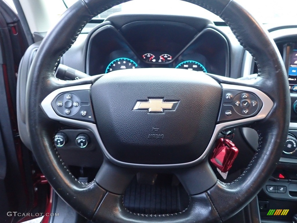 2019 Chevrolet Colorado LT Crew Cab 4x4 Jet Black Steering Wheel Photo #143563270