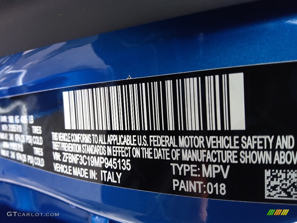 2021 Fiat 500X Sport AWD Color Code Photos