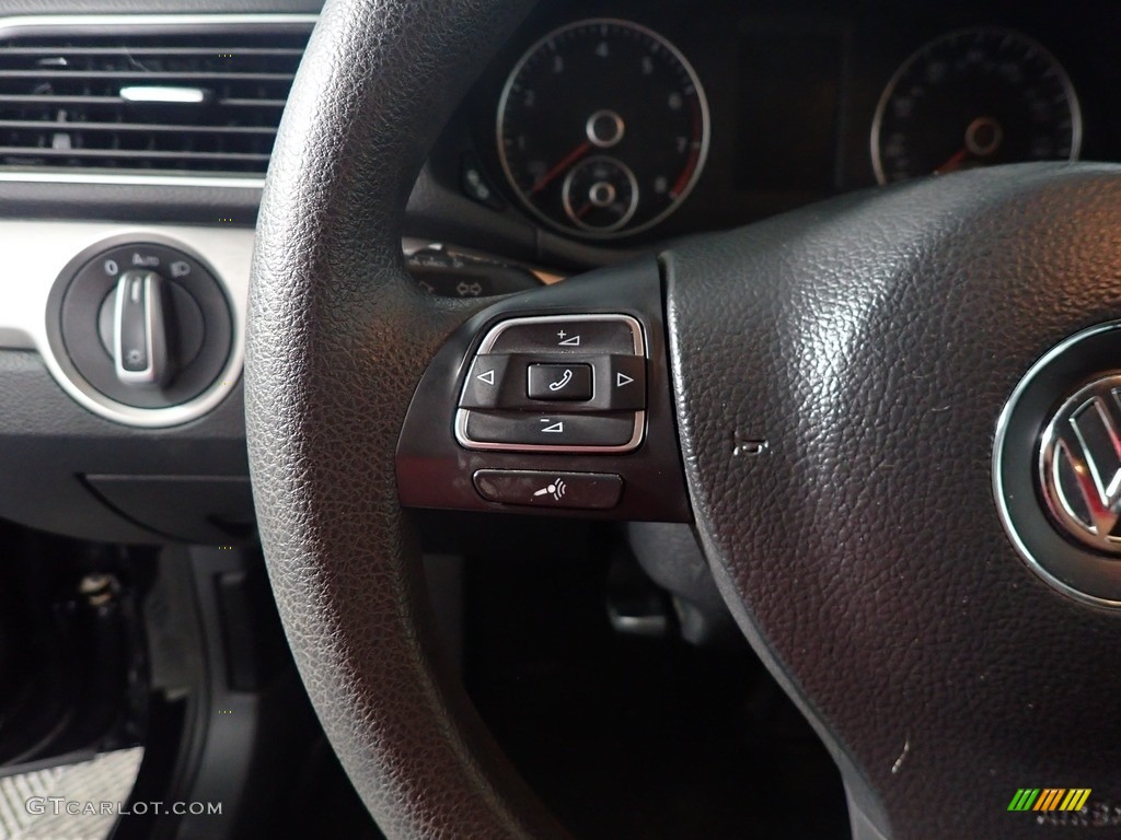 2015 Passat S Sedan - Black / Titan Black photo #28