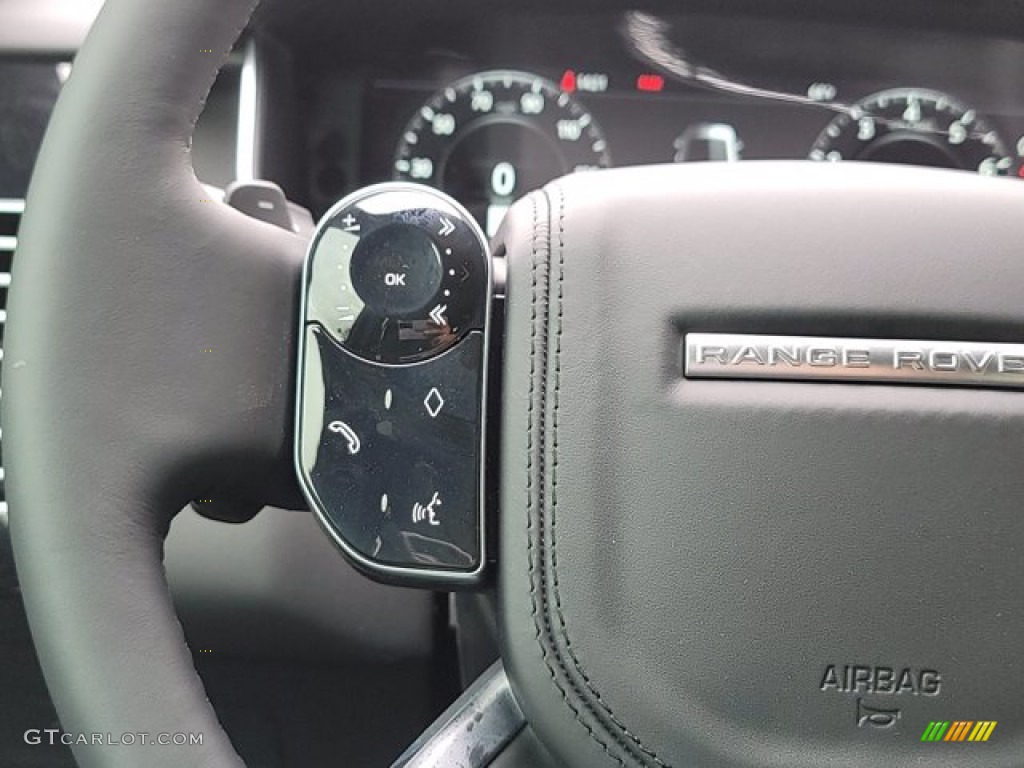 2022 Land Rover Range Rover HSE Westminster Ebony/Ebony Steering Wheel Photo #143564341