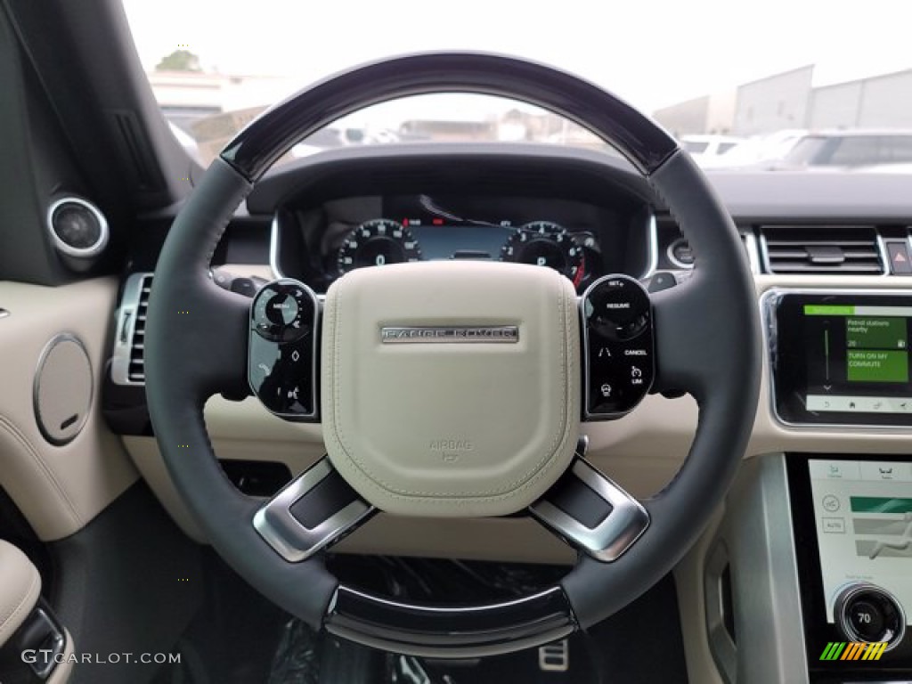 2022 Land Rover Range Rover HSE Westminster Ivory/Ebony Steering Wheel Photo #143565013
