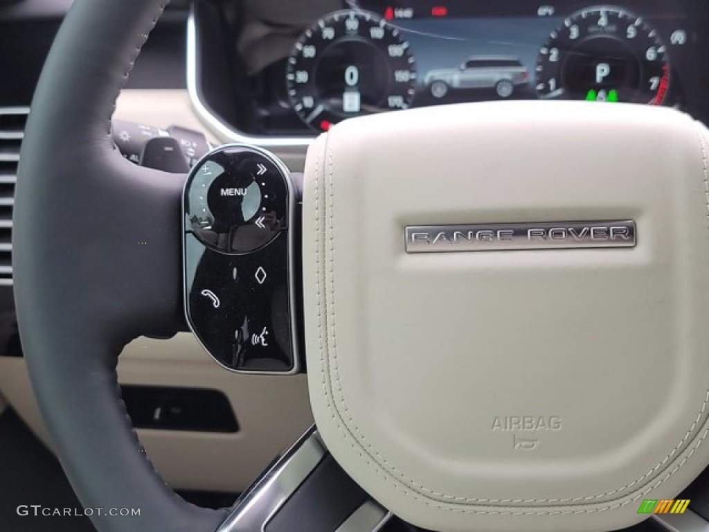 2022 Land Rover Range Rover HSE Westminster Ivory/Ebony Steering Wheel Photo #143565028