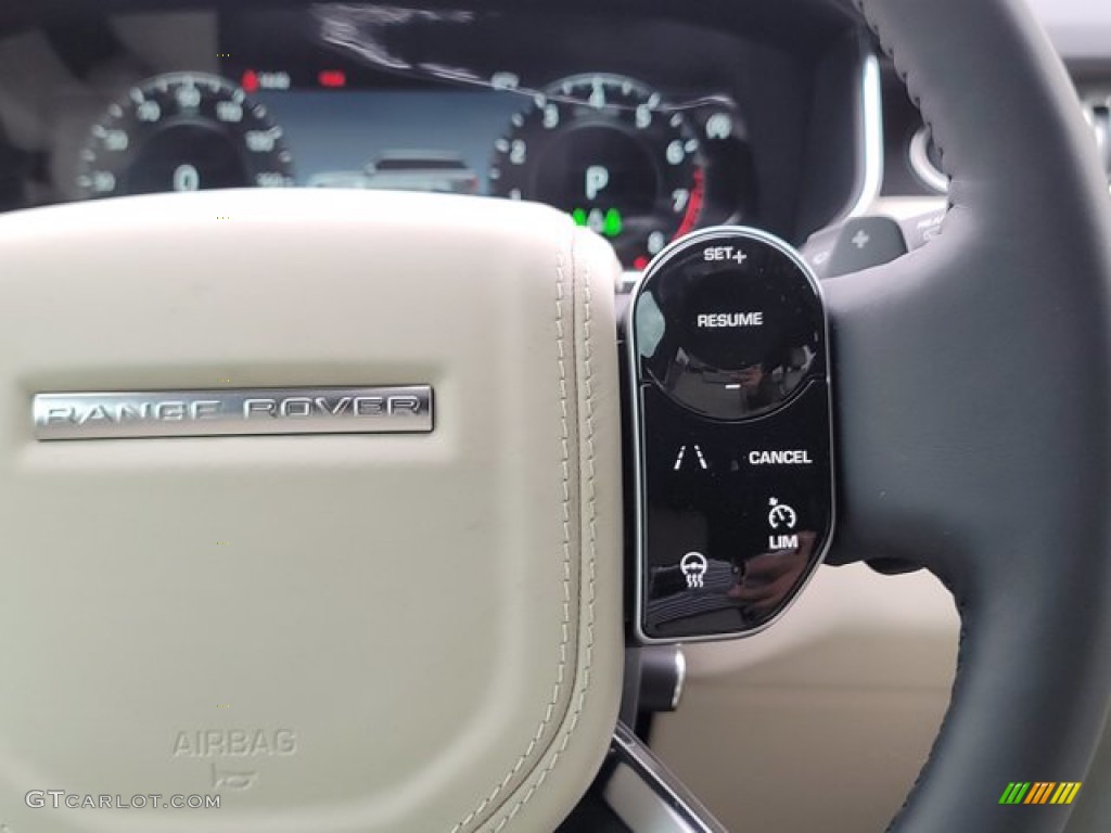 2022 Land Rover Range Rover HSE Westminster Ivory/Ebony Steering Wheel Photo #143565049