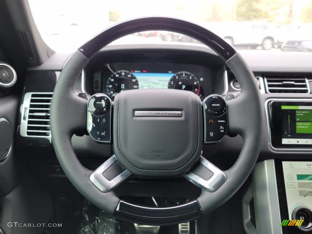 2022 Land Rover Range Rover HSE Westminster Ebony/Ebony Steering Wheel Photo #143566777