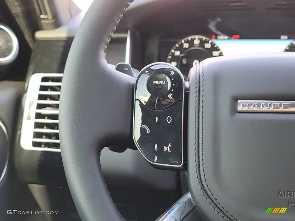 2022 Land Rover Range Rover HSE Westminster Ebony/Ebony Steering Wheel Photo #143567332