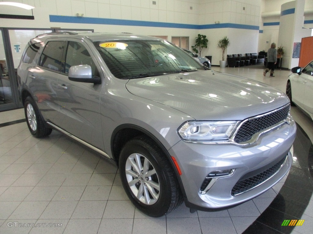 2021 Durango SXT Plus AWD - Billet Silver Metallic / Black photo #3