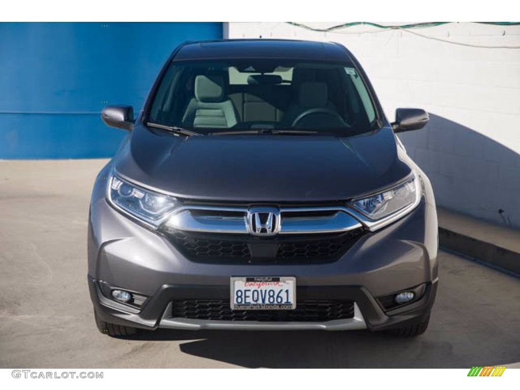 2018 CR-V EX - Modern Steel Metallic / Gray photo #7