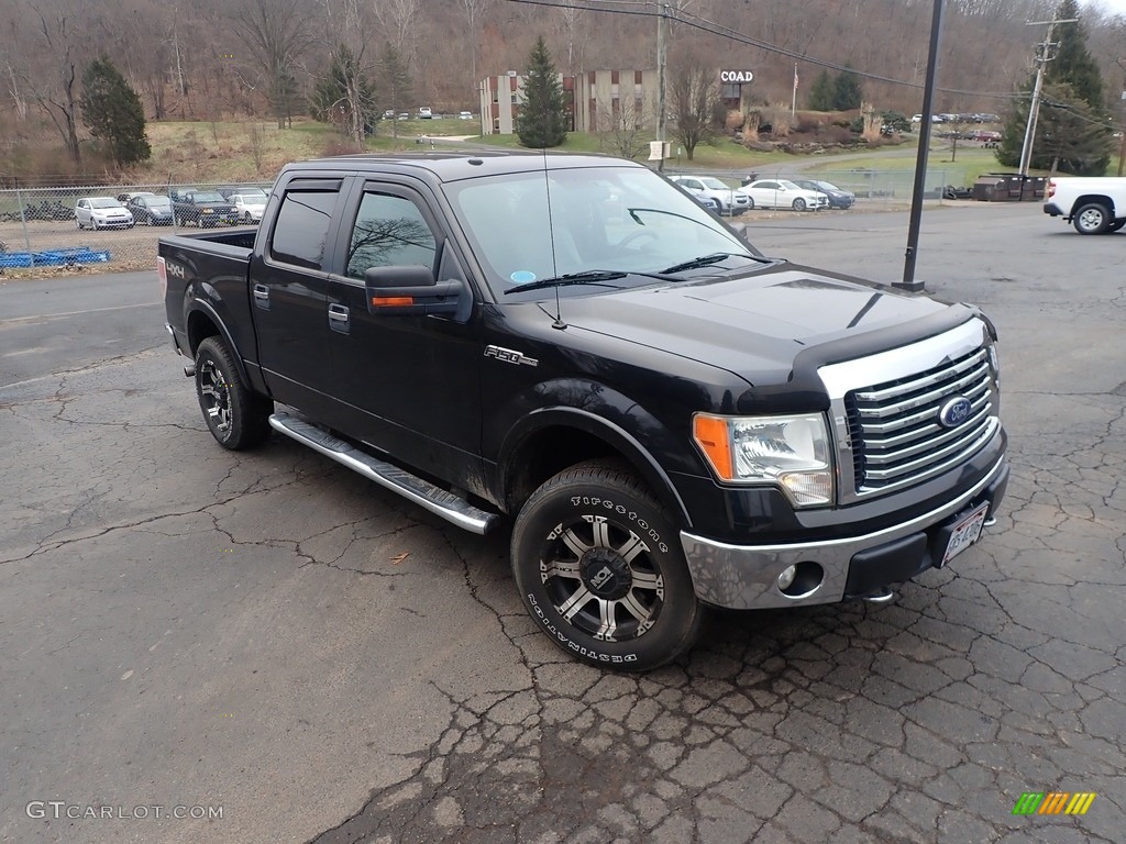 2010 F150 XLT SuperCrew 4x4 - Tuxedo Black / Medium Stone photo #2