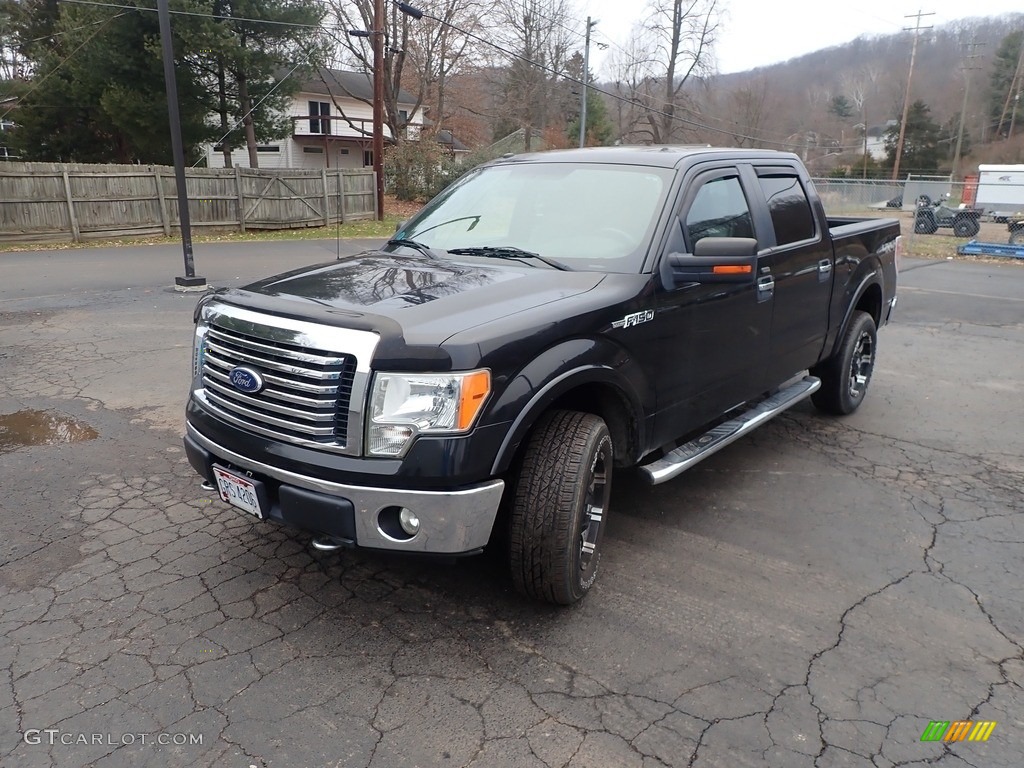 2010 F150 XLT SuperCrew 4x4 - Tuxedo Black / Medium Stone photo #7