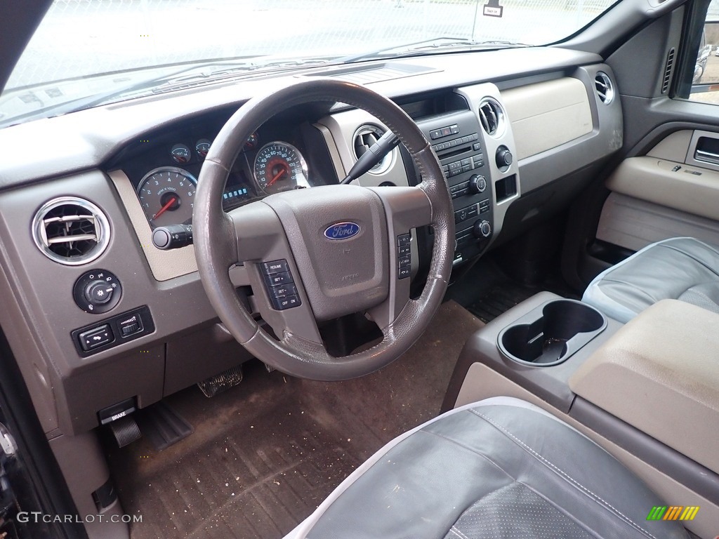 2010 F150 XLT SuperCrew 4x4 - Tuxedo Black / Medium Stone photo #12