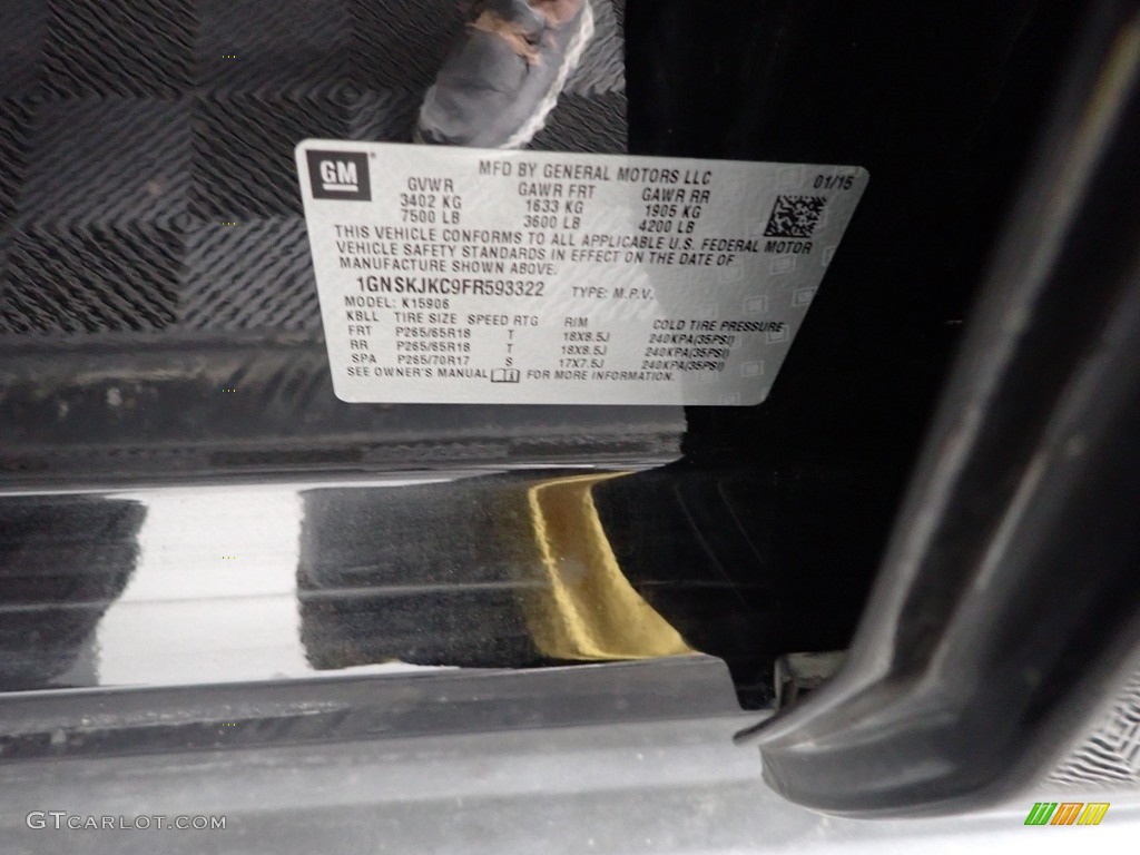 2015 Suburban LT 4WD - Black / Jet Black photo #41