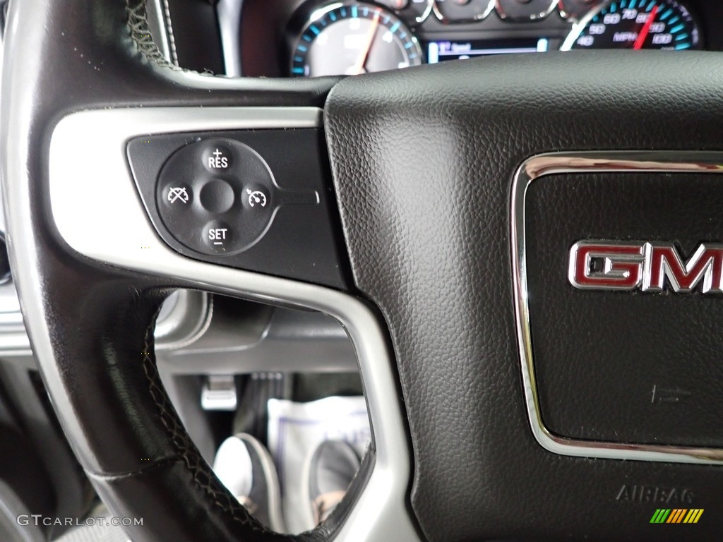 2017 GMC Sierra 2500HD SLT Crew Cab 4x4 Jet Black Steering Wheel Photo #143578243