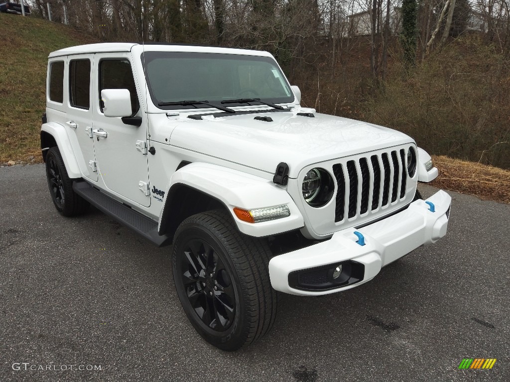 Bright White 2021 Jeep Wrangler Unlimited High Altitude 4xe Hybrid Exterior Photo #143578860
