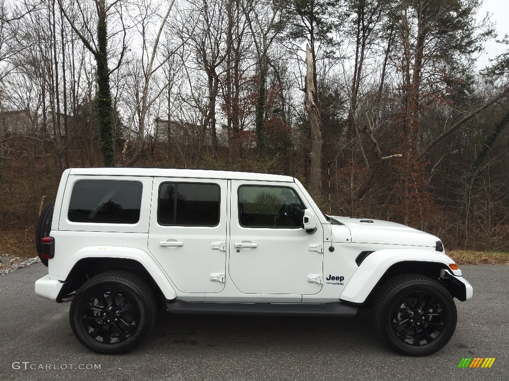 Bright White 2021 Jeep Wrangler Unlimited High Altitude 4xe Hybrid Exterior Photo #143578881