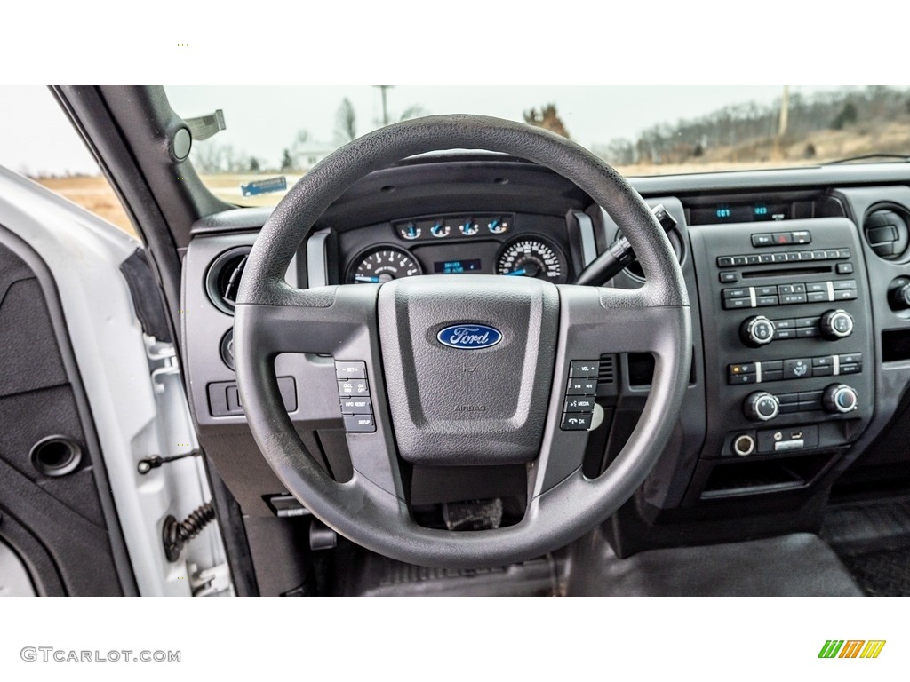 2012 Ford F150 XL Regular Cab 4x4 Steel Gray Steering Wheel Photo #143579094