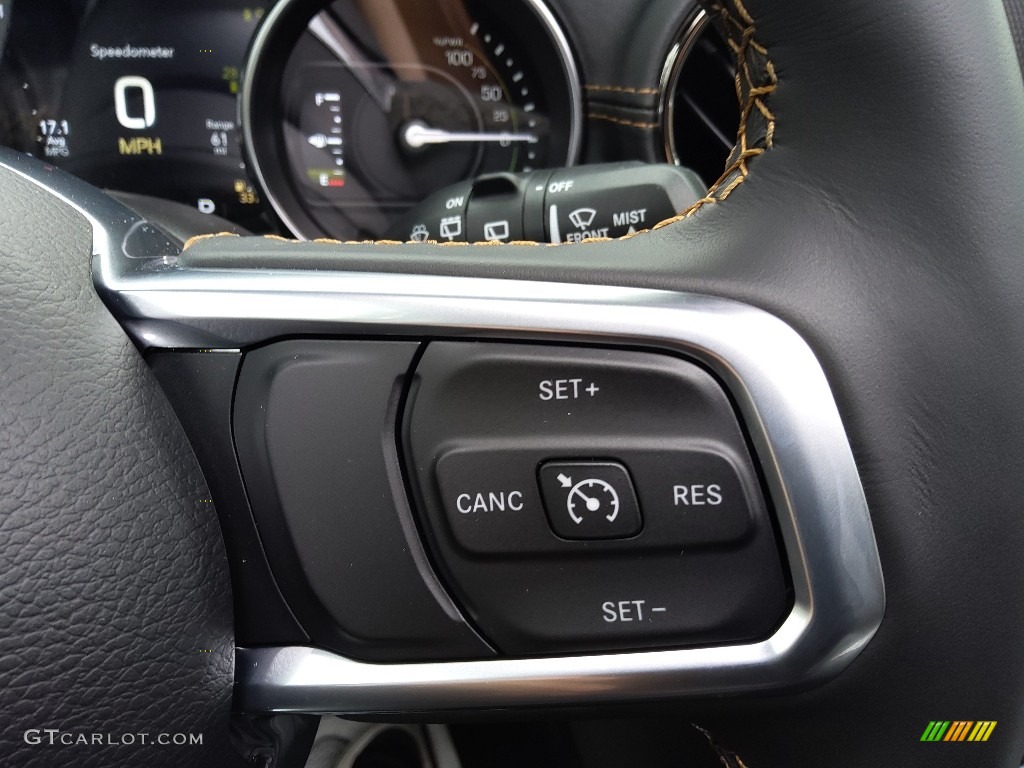 2021 Jeep Wrangler Unlimited High Altitude 4xe Hybrid Black Steering Wheel Photo #143579262