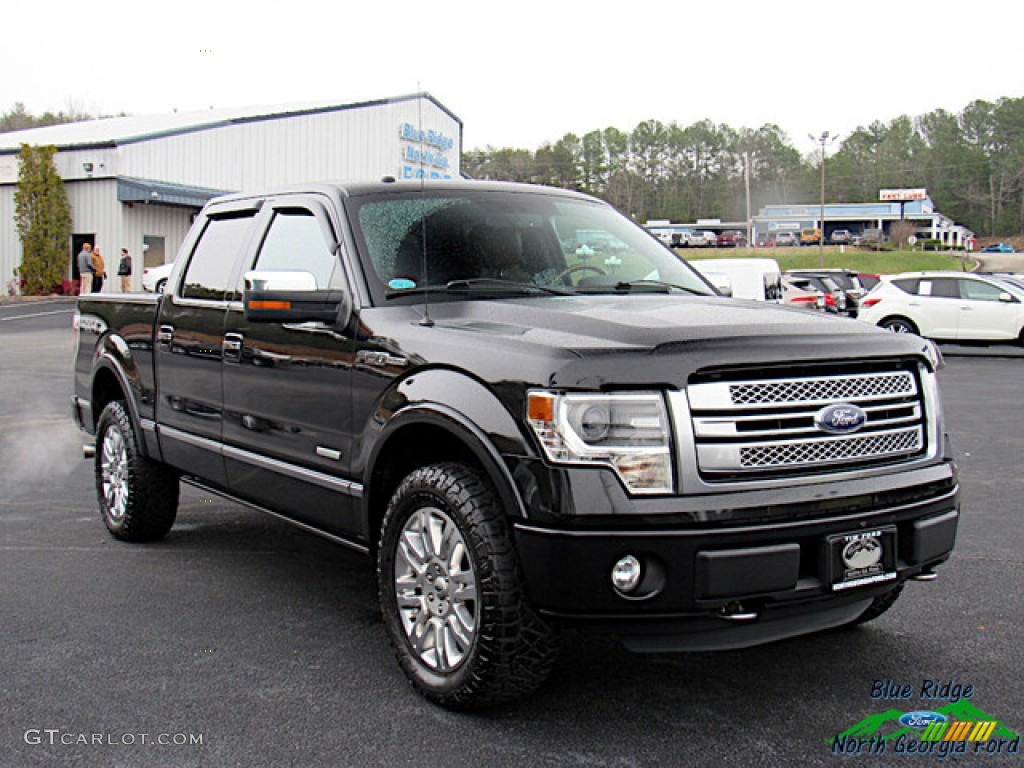 2014 F150 Platinum SuperCrew 4x4 - Tuxedo Black / Platinum Unique Pecan photo #7