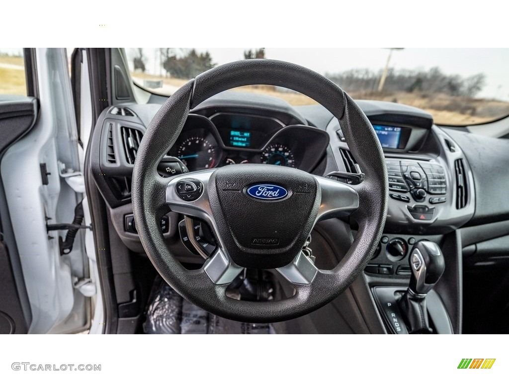 2016 Ford Transit Connect XLT Wagon Charcoal Black Steering Wheel Photo #143580465