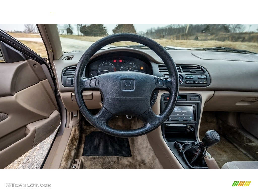 1997 Honda Accord EX Coupe Ivory Steering Wheel Photo #143581125